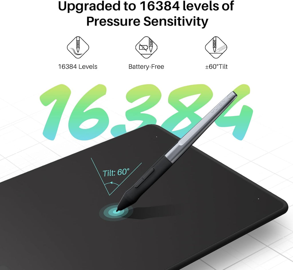 HUION Inspiroy H950P 8x5 inch Drawing Tablet 16384 Pen Pressure