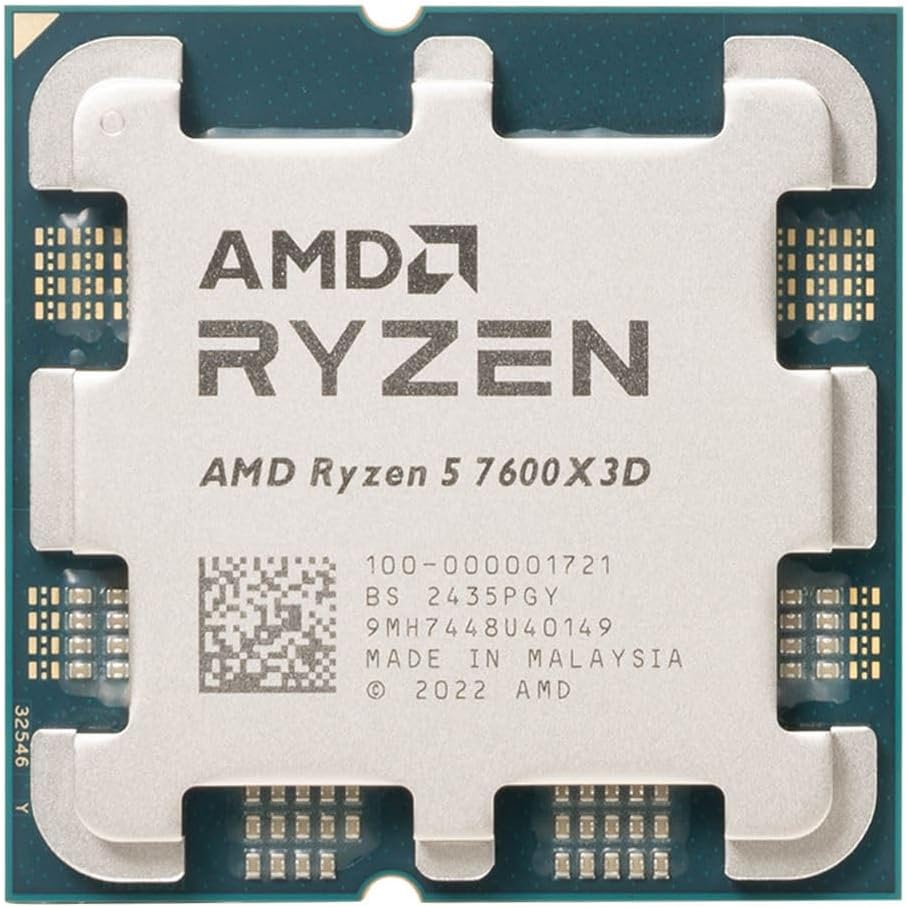 AMD RYZEN 5 7600X3D Raphael AM5 4.1GHZ 6-CORE Boxed Processor - HEATSINK NOT Included