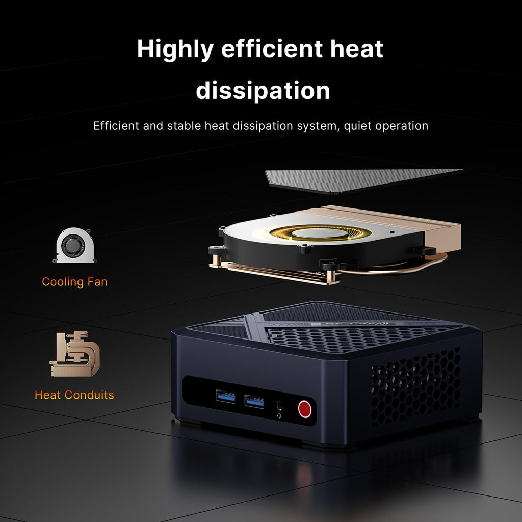 BOSGAME E4 Air Mini PC, AMD Ryzen 5 3500U 8GB DDR4 256GB SATA SSD