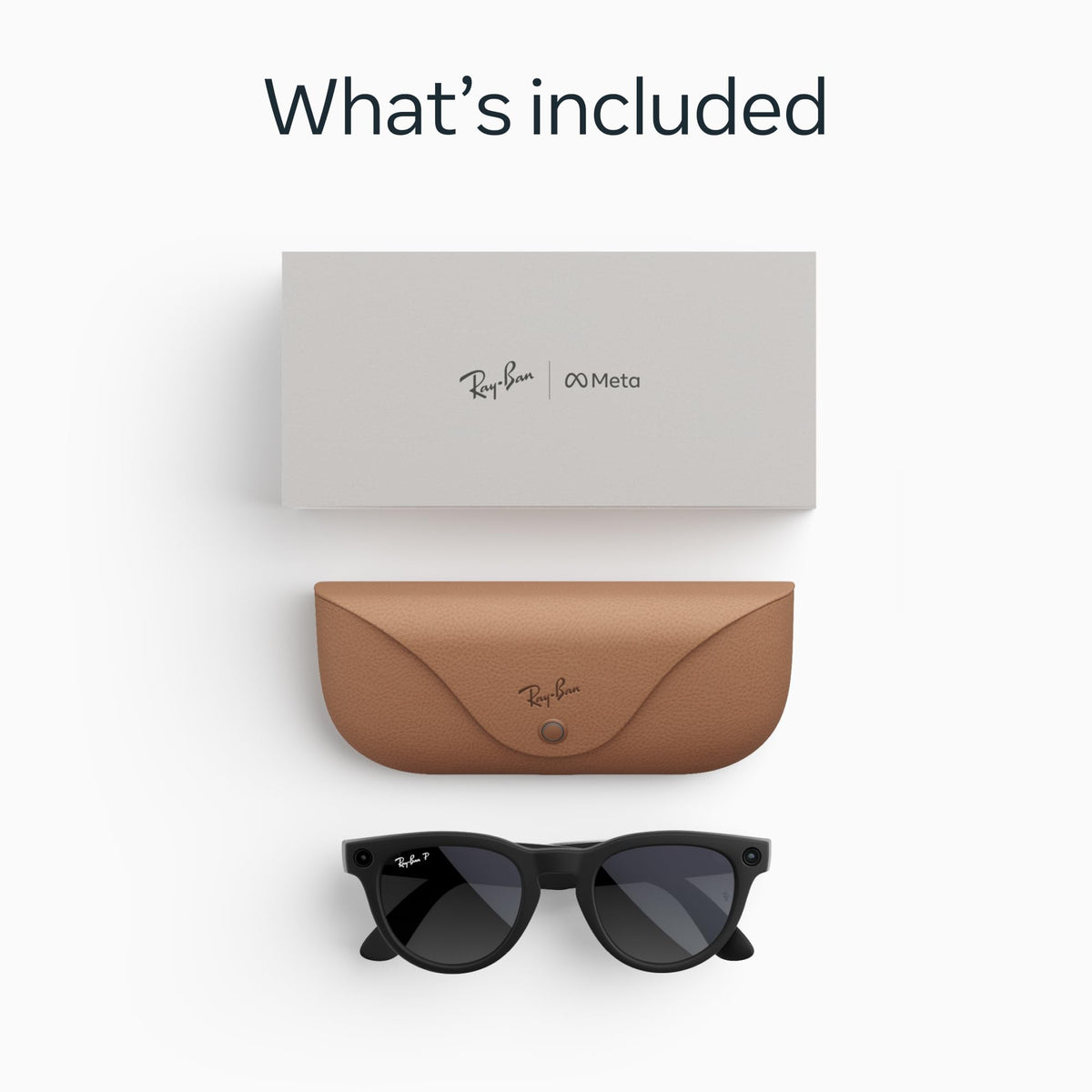 Meta Ray-Ban (Gen 2) Headliner Smart AI Glasses, Shiny Black, Green Lenses