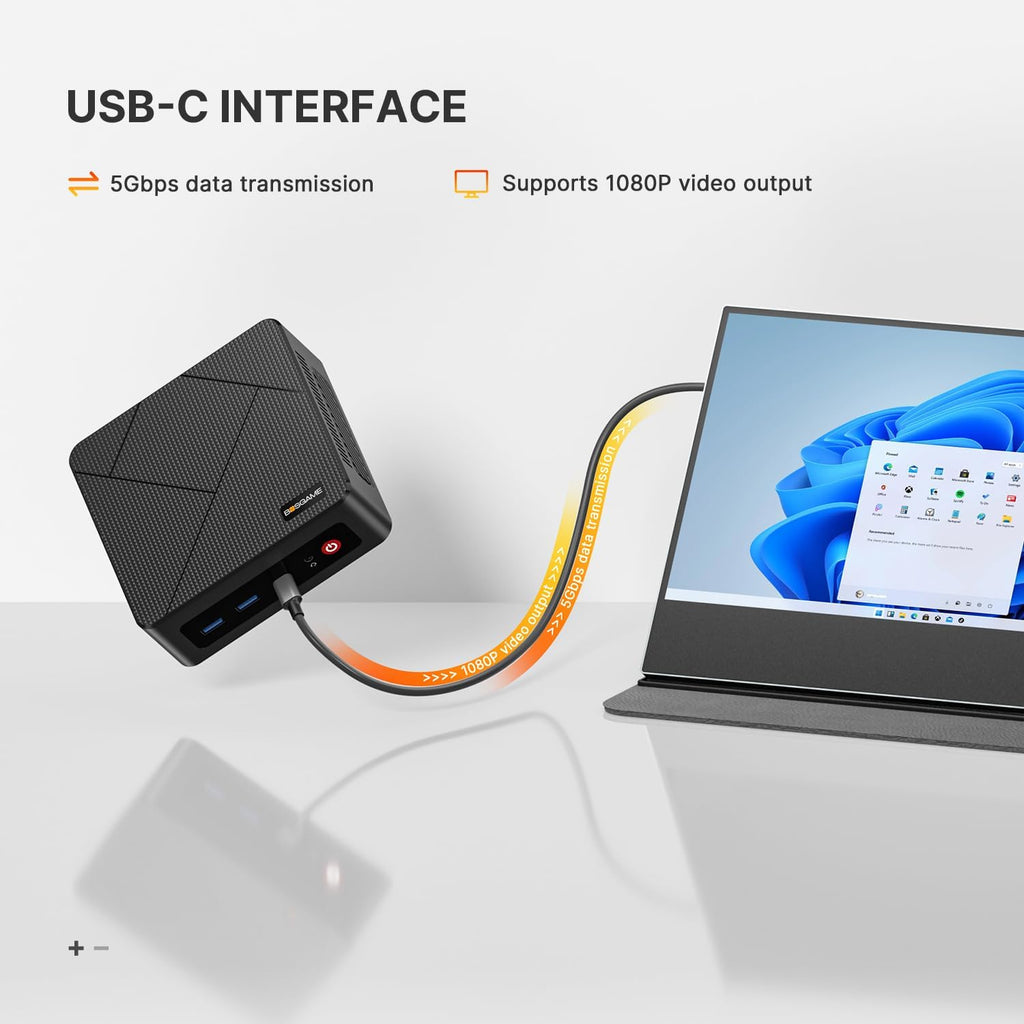 BOSGAME E4 Air Mini PC, AMD Ryzen 5 3500U 8GB DDR4 256GB SATA SSD