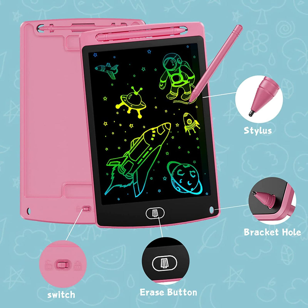 LCD Writing Tablet for Adults, Electronic Writing Pad,6.5 inch Digital Notepad for School, Handwriting Boogie Tablet for Toddler Learning Toys Gift for 3+Years Old Boy Girl
