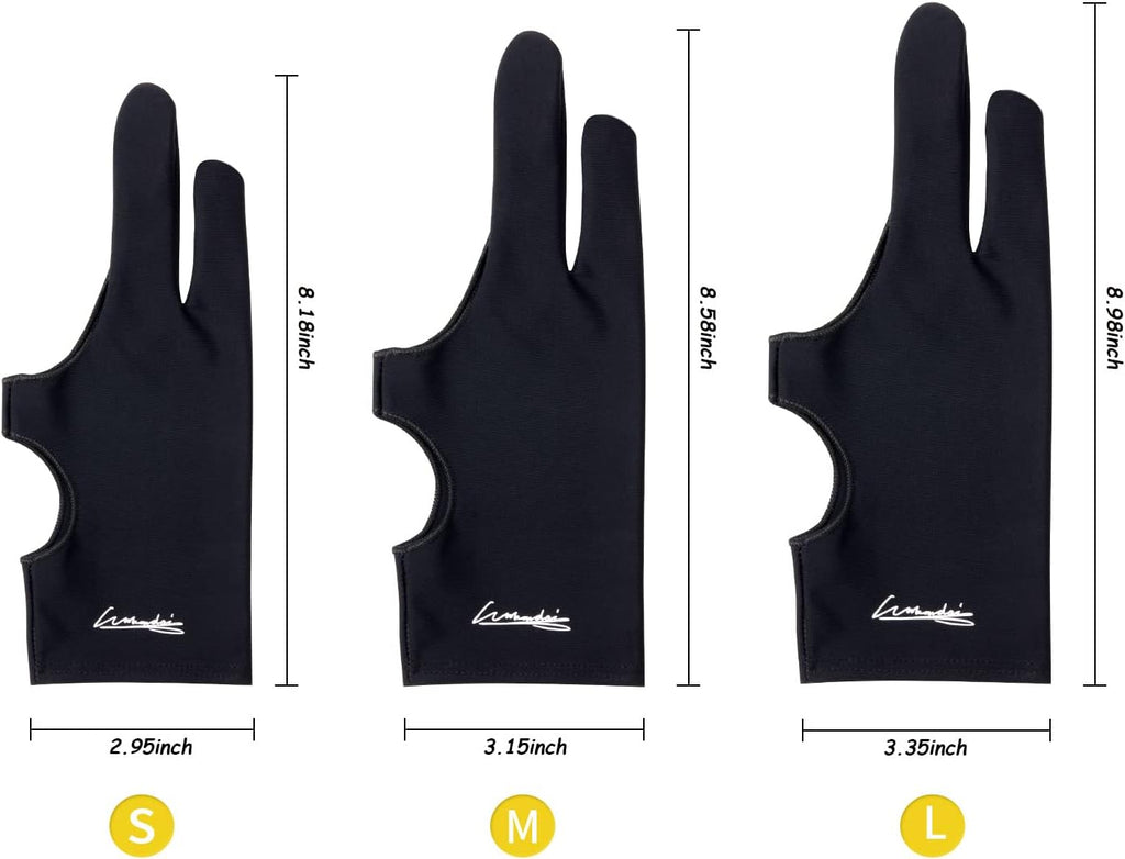 Digital Drawing Glove 2 Pack,Artist Glove for Drawing Tablet,ipad,Sketching,Art Glove with Two Finger for Right Hand and Left Hand ï¼Smudge Guard,Large,3.35 x8.98inch