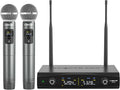 Phenyx Pro Dual UHF Tunable Frequency Wireless Microphone System PTU-52-2H