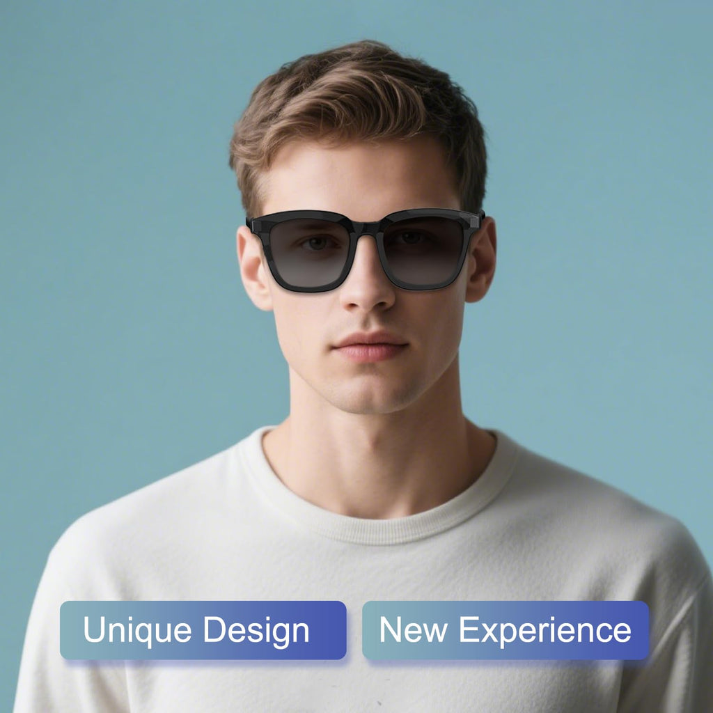 AI Camera Smart Glasses, 4K Video Sunglasses with 3600mAh Charging Case