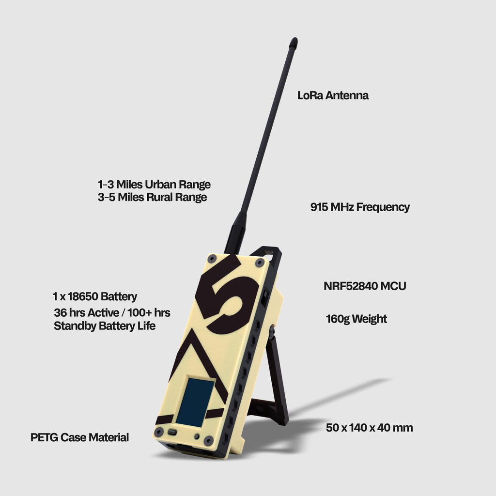 Trekker Delta Off-Grid LoRa GPS Radio, ATAK Meshtastic Communicator