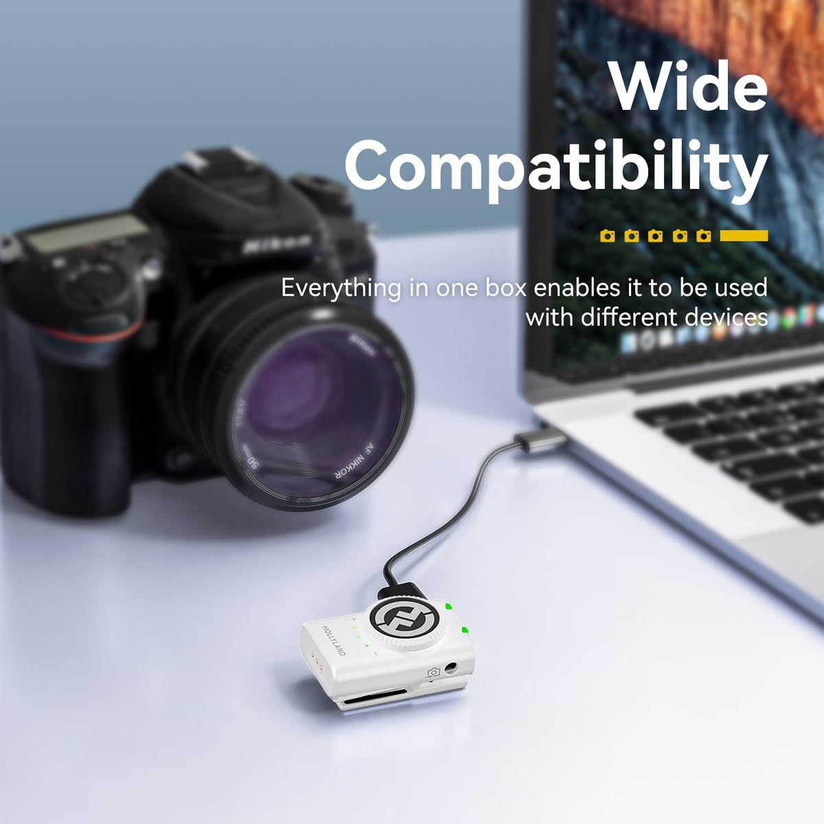 Hollyland Lark M2 Wireless Microphone for iPhone/Camera/Android/PC, 48kHz/24-bit High Fidelity Audio, 300m Range, Noise Cancelling, 40h Use, YouTube, Vlog, Streaming (Black, with Camera RX + USB-C RX)