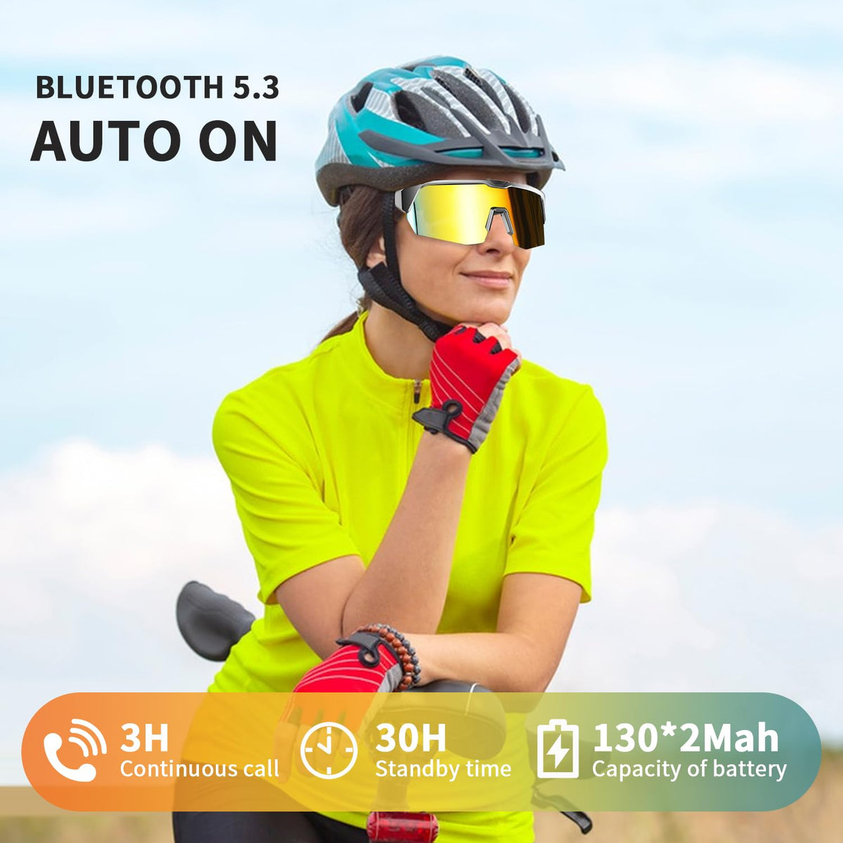 AI Camera Smart Glasses, 4K Video Sunglasses with 3600mAh Charging Case