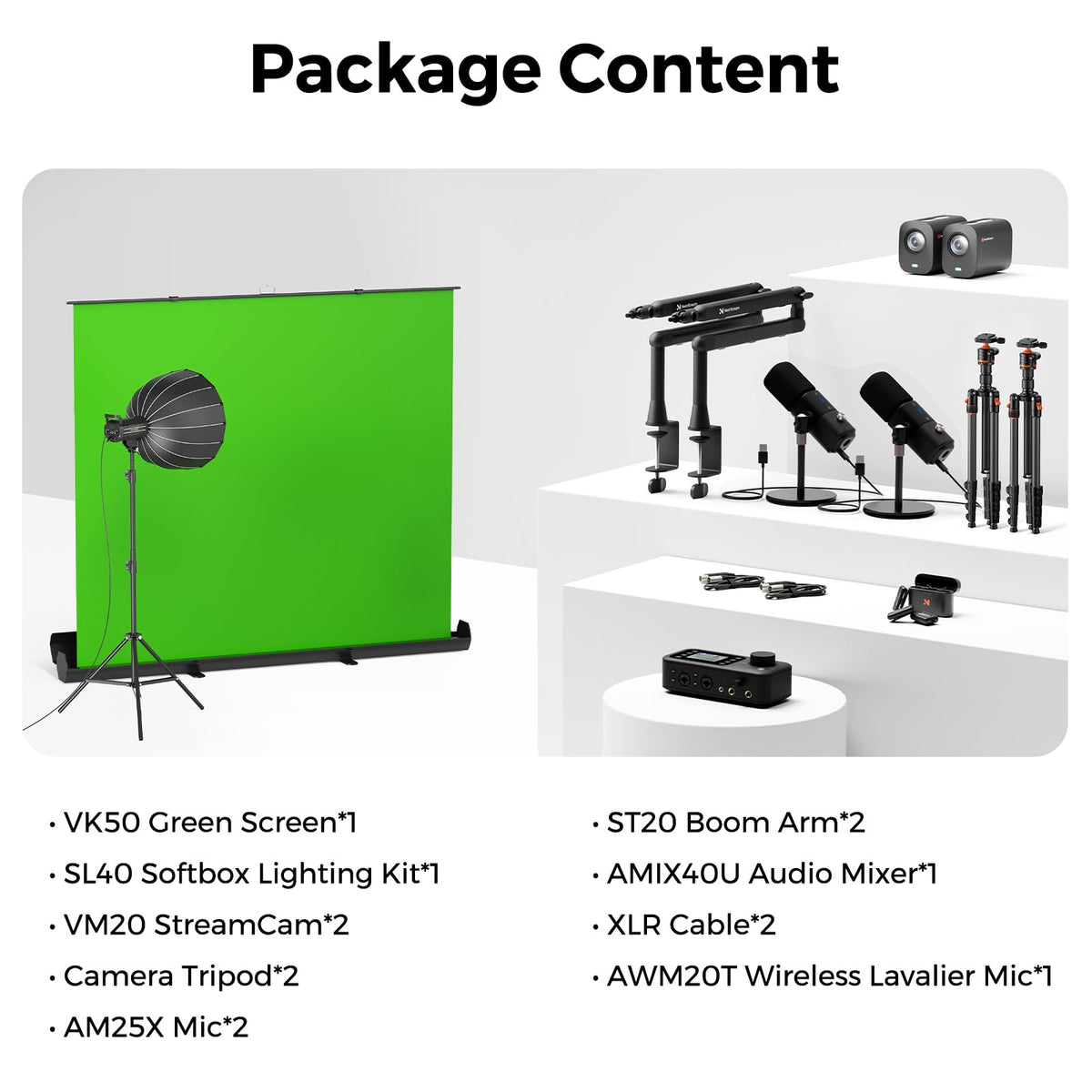 NearStream Business Kit, Quad Podcast Bundle for Business