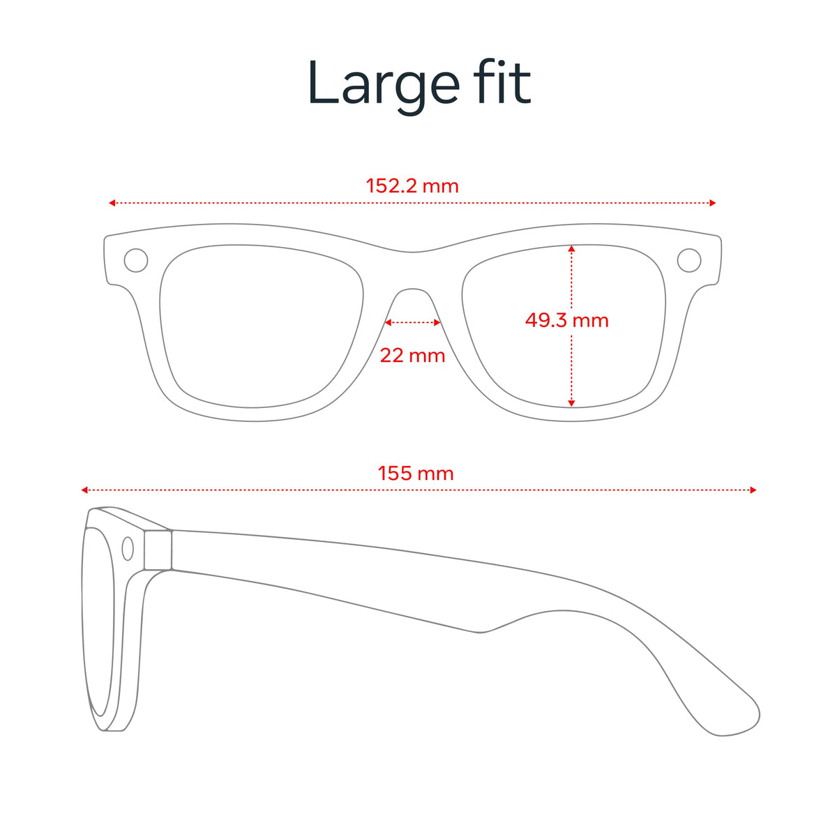 Meta Ray-Ban (Gen 2) Wayfarer Large Smart AI Glasses, Green Lenses
