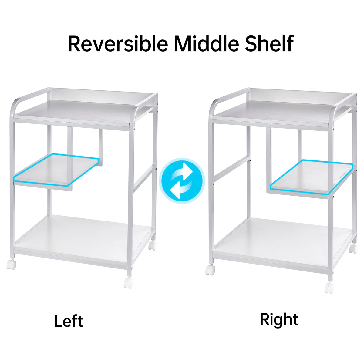Fannova Large Printer Stand with PC Tower Shelf for Home Office Storage