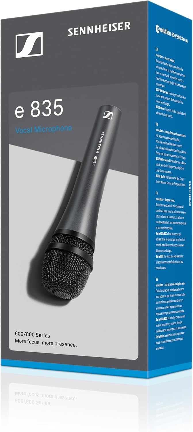 Sennheiser Professional E 835 Dynamic Cardioid Vocal Microphone