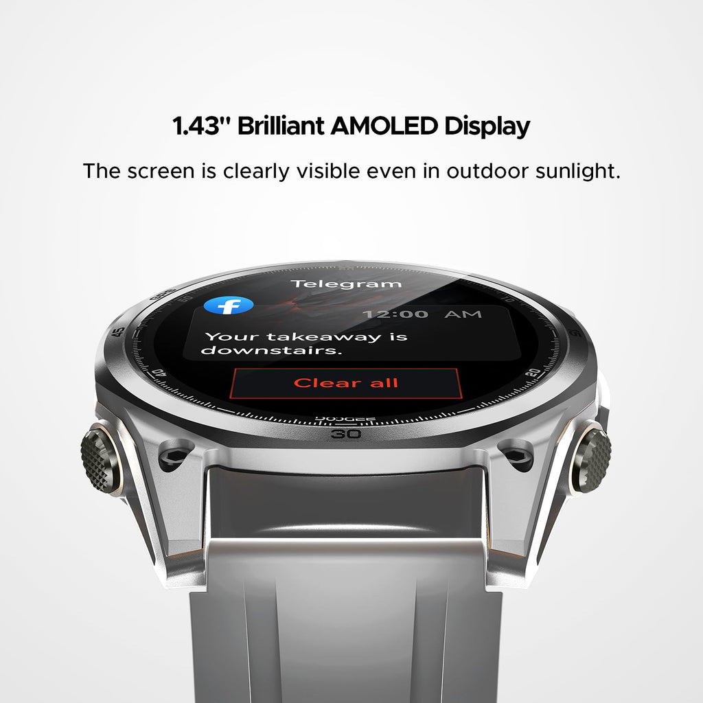 Anywise W1 GPS Smart Watches for Men, 6 Satellite Positioning, 50M Waterproof Fitness Tracker, 1.43'' AI Mens Smart Watch for Android Phone/iphone compatible,Answer/Make Call/12 Days Battery
