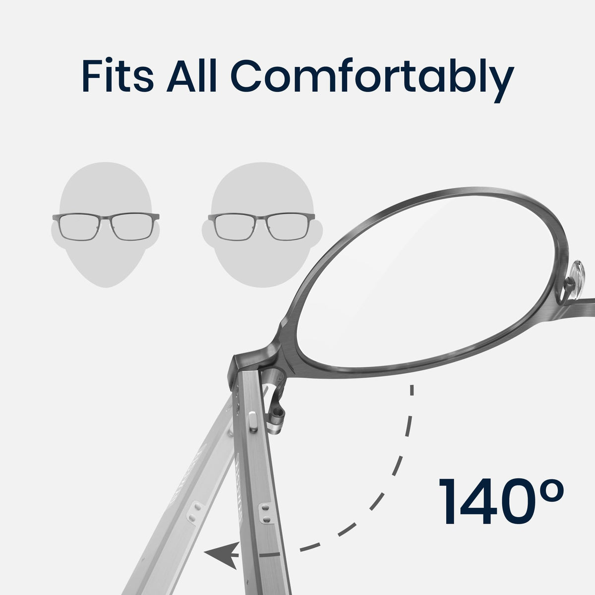 AI Smart Glasses with Real-Time Translation & Meeting Transcription Titanium Frame, Bluetooth Open-Ear Audio, Voice Recording, No Camera Privacy-First, ChatGPT & Gemini, 48H Battery,Black