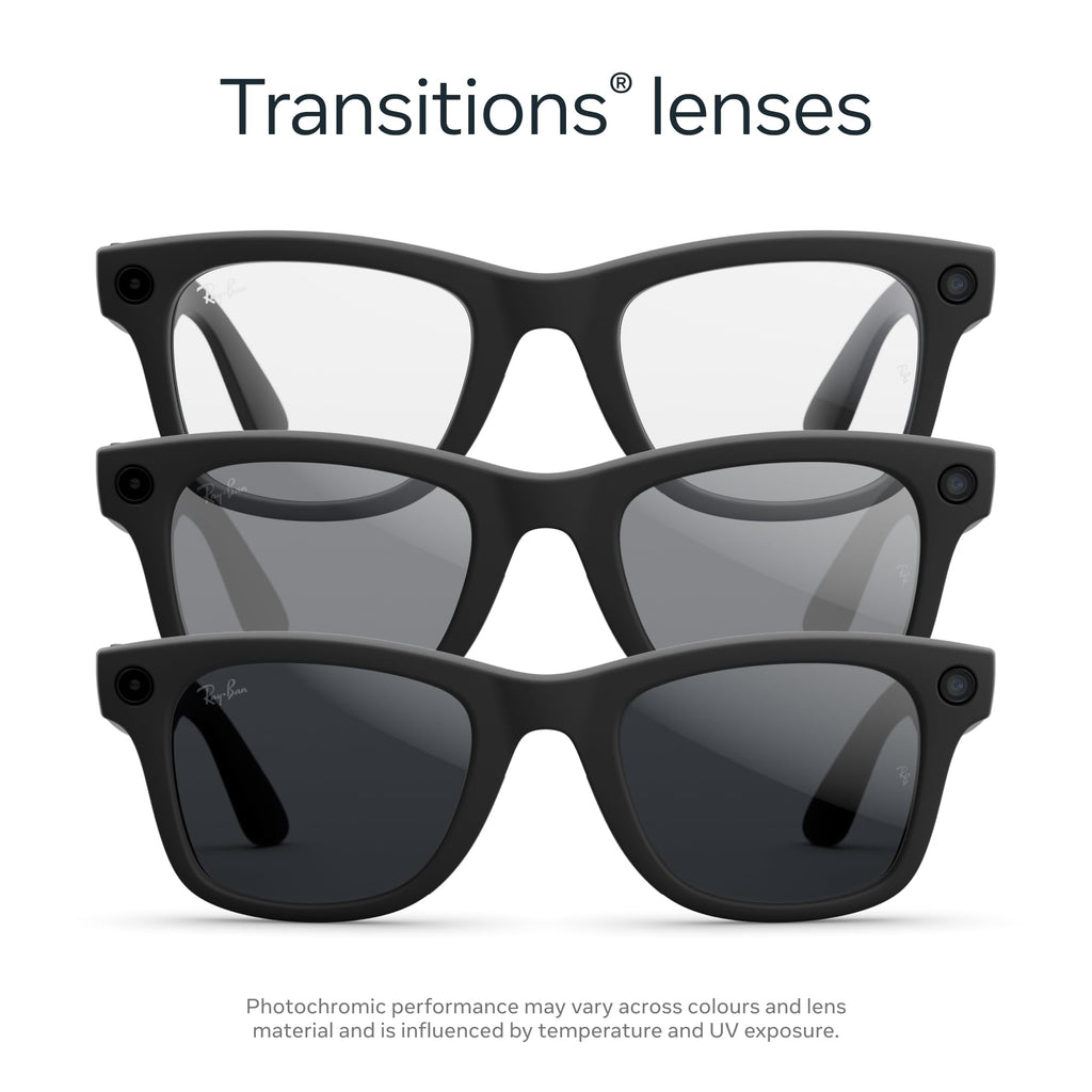 Meta Ray-Ban (Gen 2) Wayfarer Large Smart AI Glasses, Green Lenses