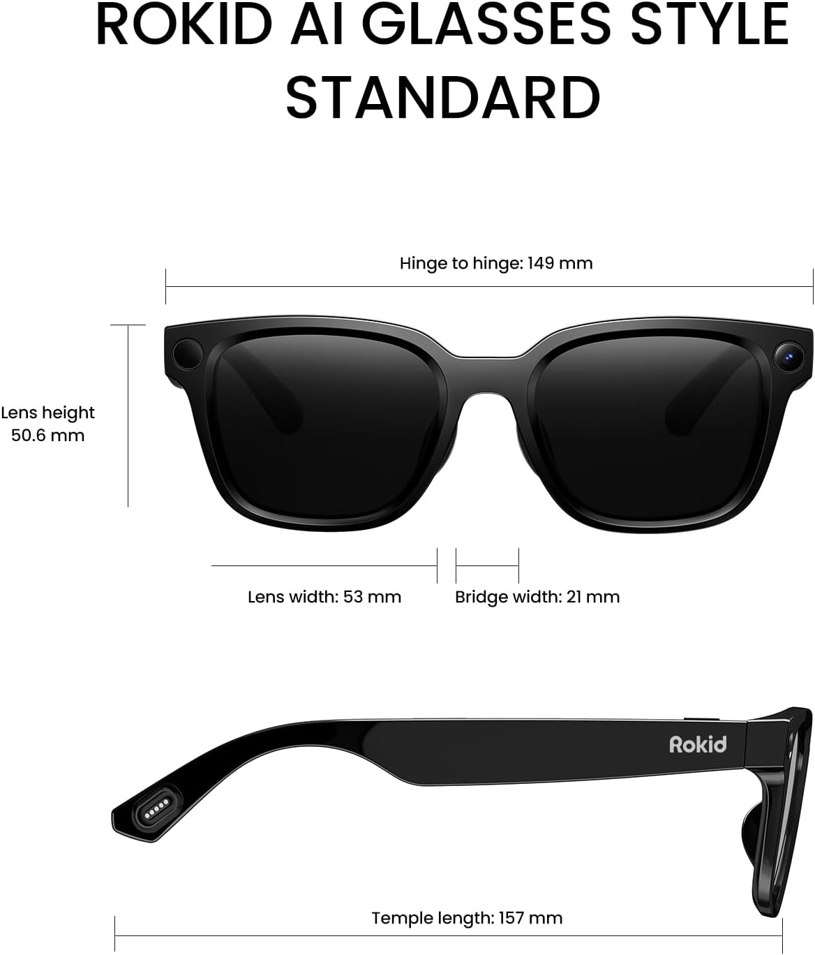Rokid Ai Glasses Style (Non-Display), 2026 Smart Audio Sun Glasses