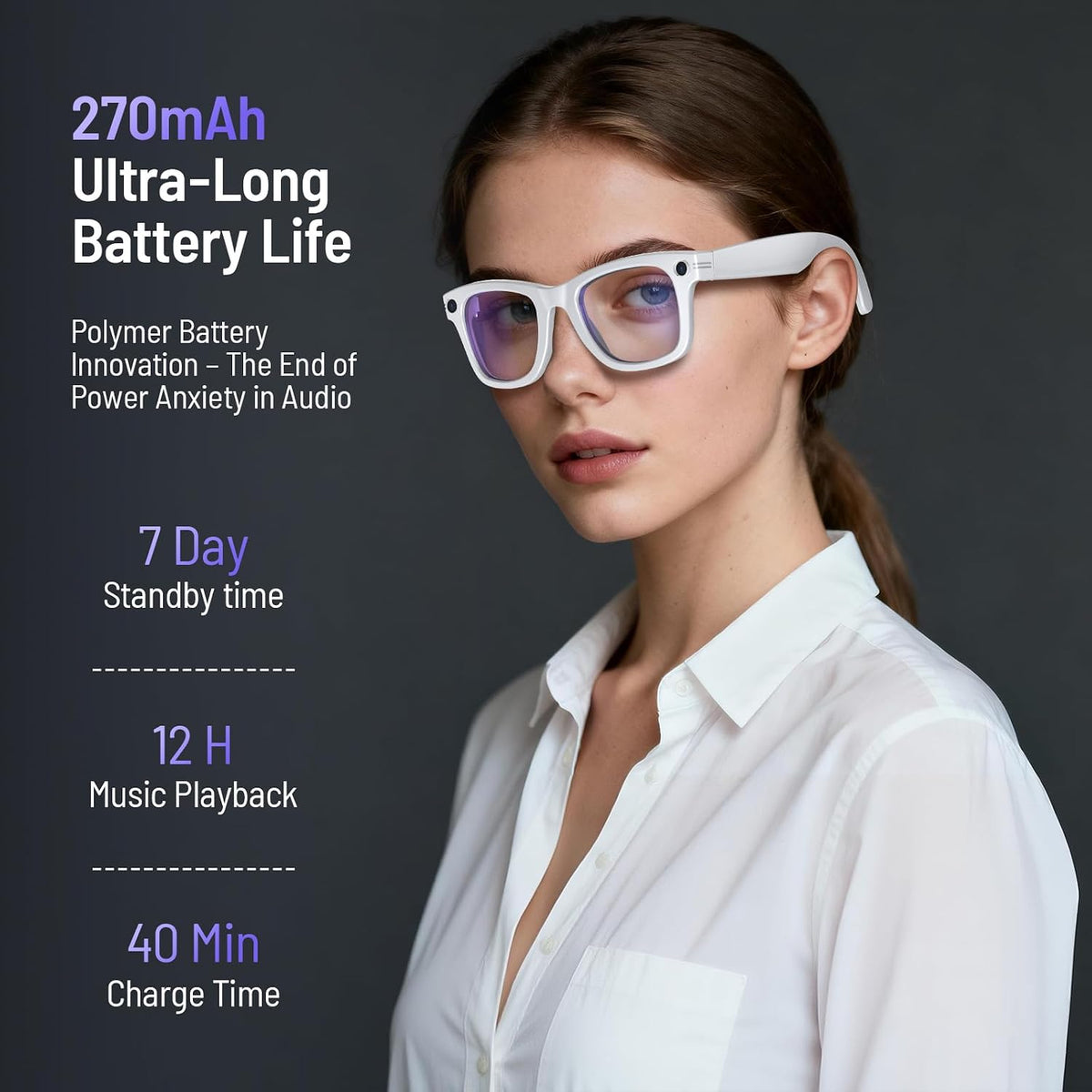 4K AI Smart Glasses with Camera, Bluetooth Call & Photochromic