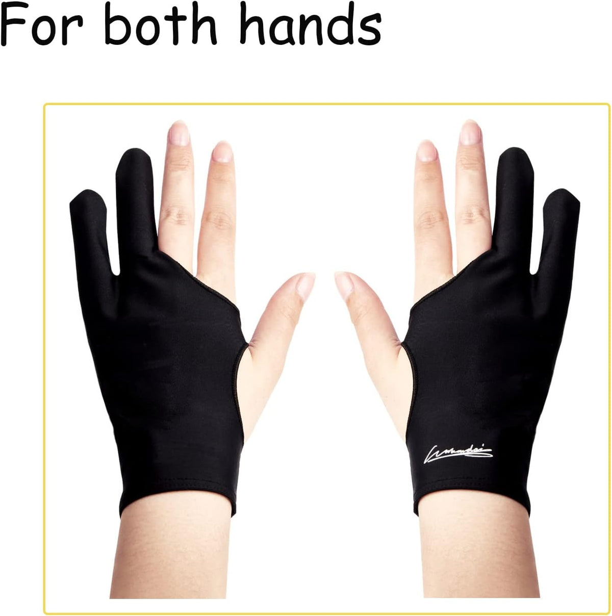 Digital Drawing Glove 2 Pack,Artist Glove for Drawing Tablet,ipad,Sketching,Art Glove with Two Finger for Right Hand and Left Hand ï¼Smudge Guard,Large,3.35 x8.98inch