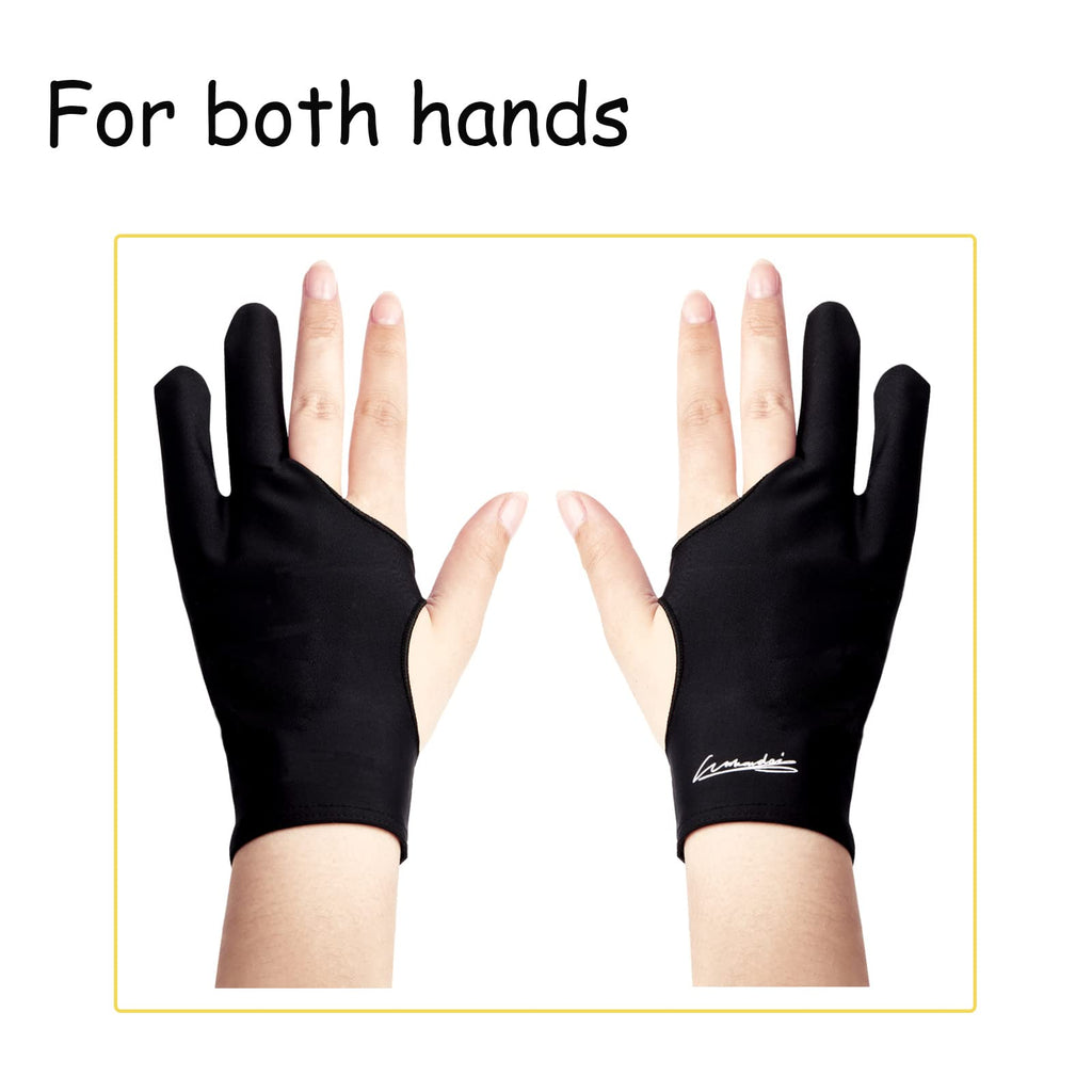 Digital Drawing Glove 2 Pack,Artist Glove for Drawing Tablet,ipad,Sketching,Art Glove with Two Finger for Right Hand and Left Hand ï¼Smudge Guard,Large,3.35 x8.98inch