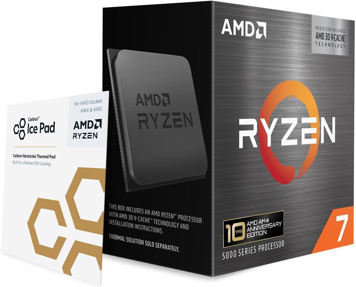 AMD Ryzen 7 5800X3D 8-core, 16-Thread Desktop Processor with AMD 3D V-Cache Technology