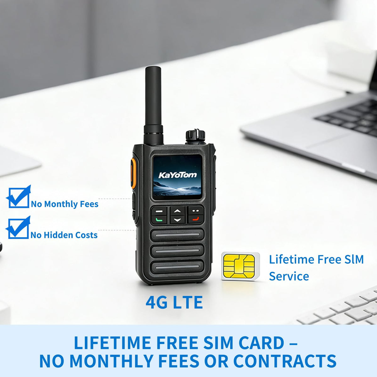 Lifetime Free GPS Global Unlimited Range Walkie Talkie Poc Radios(2-Pack)