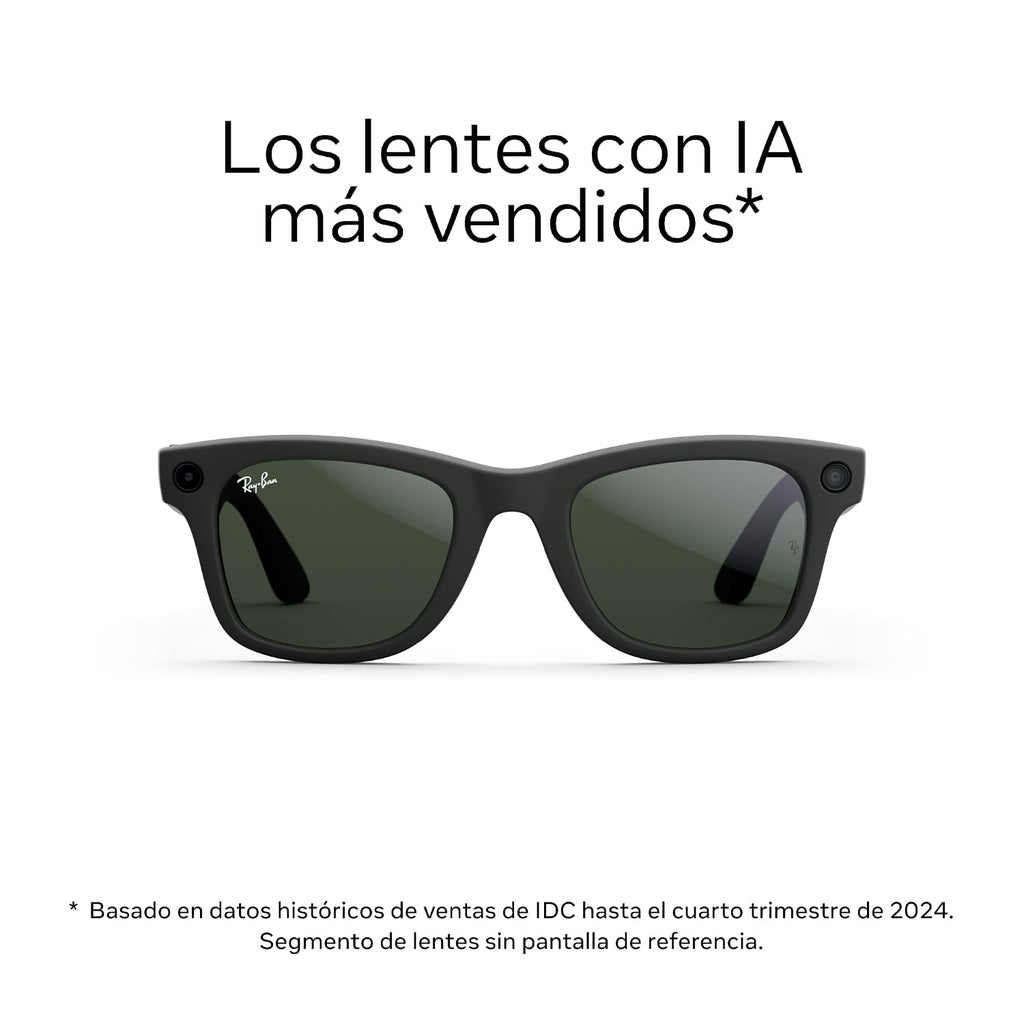 Ray-Ban Meta (Gen 1), Wayfarer, Large Matte Black | Smart AI Glasses for Men, Women â 12 MP Camera, Open-Ear Speakers, Video Recording, Bluetooth â TransitionsÂ® Clear Lenses â Wearable Technology