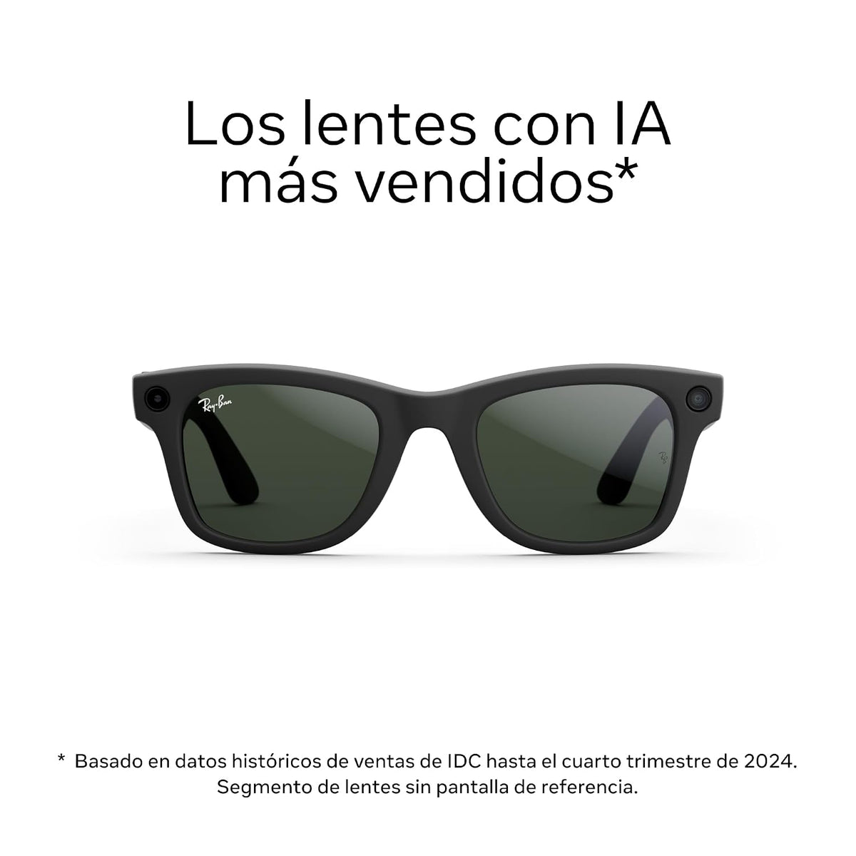 Ray-Ban Meta (Gen 1), Wayfarer, Large Matte Black | Smart AI Glasses for Men, Women â 12 MP Camera, Open-Ear Speakers, Video Recording, Bluetooth â TransitionsÂ® Clear Lenses â Wearable Technology