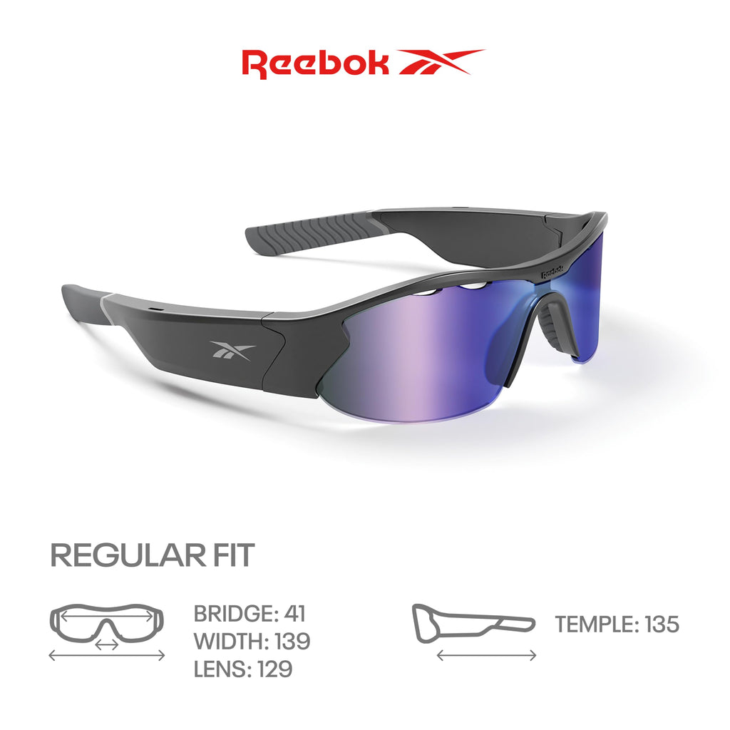 Reebok Flash Smart Audio Glasses, Iridescent Polarized, Powered by Lucyd