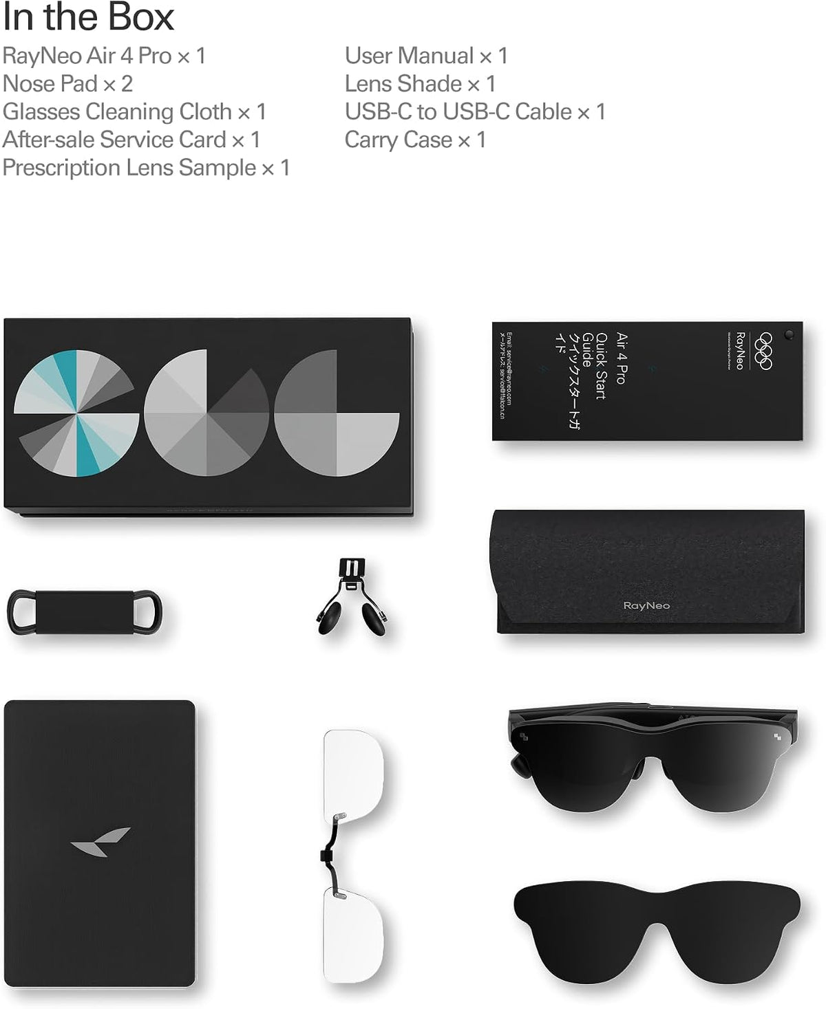 RayNeo Air 4 Pro AR/XR Glasses HDR10 201" Display, 120Hz 3D Movie Game