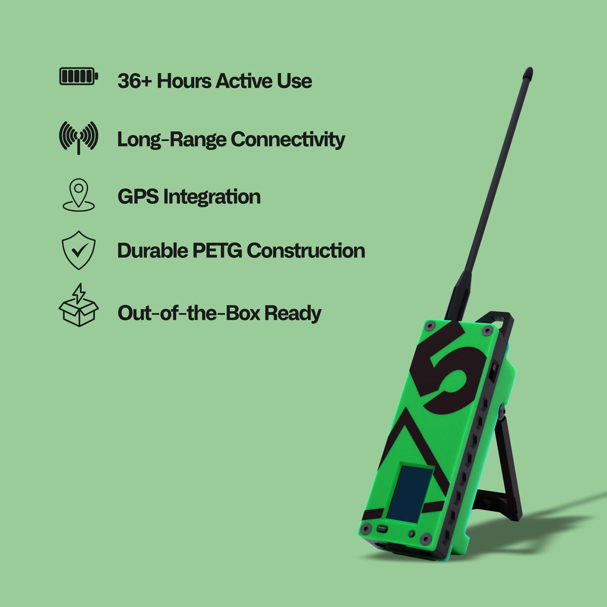Trekker Delta Off-Grid LoRa GPS Radio, ATAK Meshtastic Communicator