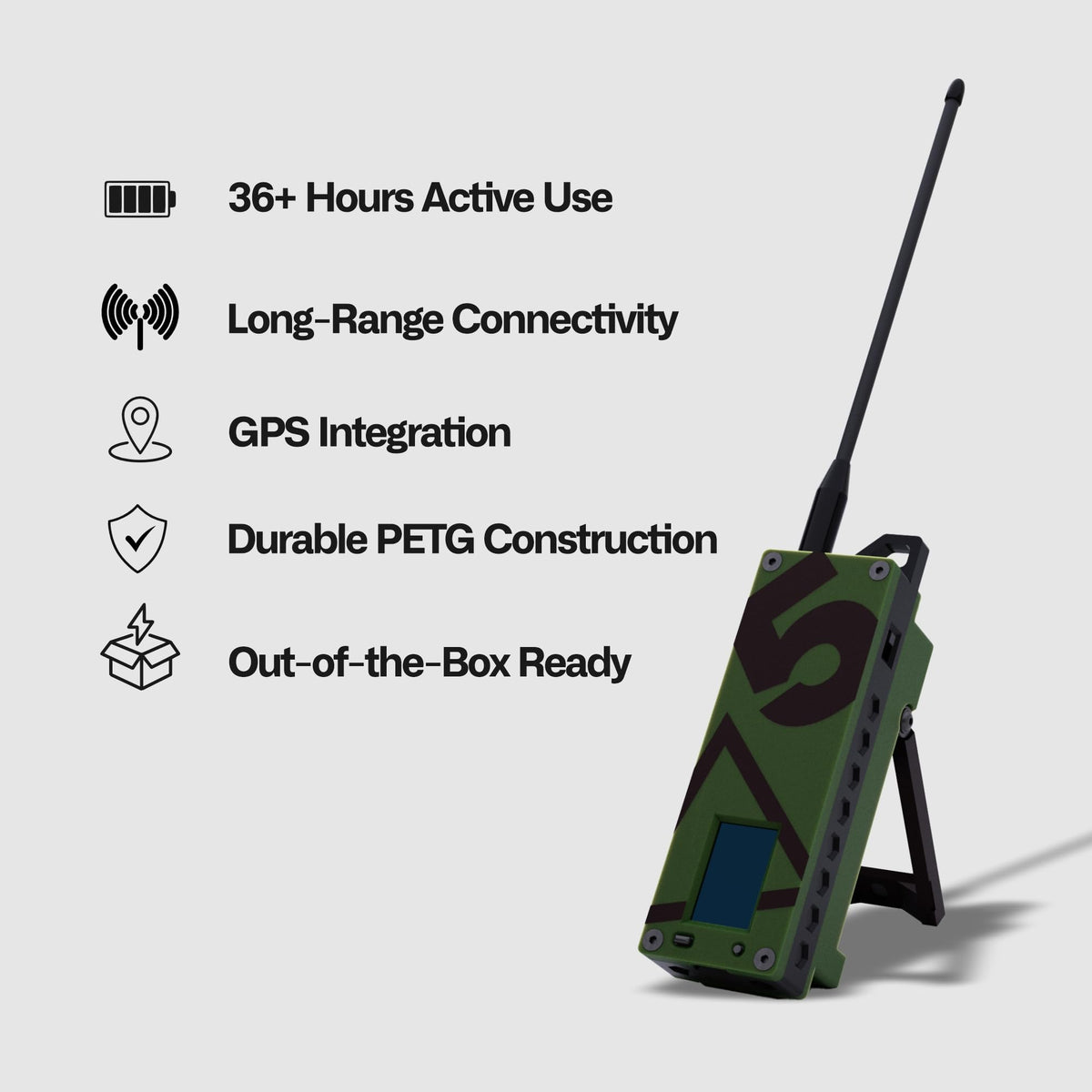 Trekker Delta Off-Grid LoRa GPS Radio, ATAK Meshtastic Communicator