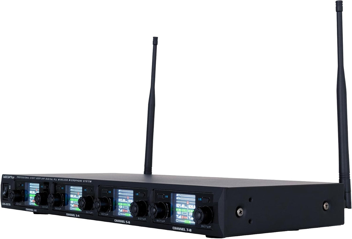 VocoPro UDX-PLAY-16 Professional Digital UHF PLL Wireless Microphone System with Sixteen Headset Vocal Microphones