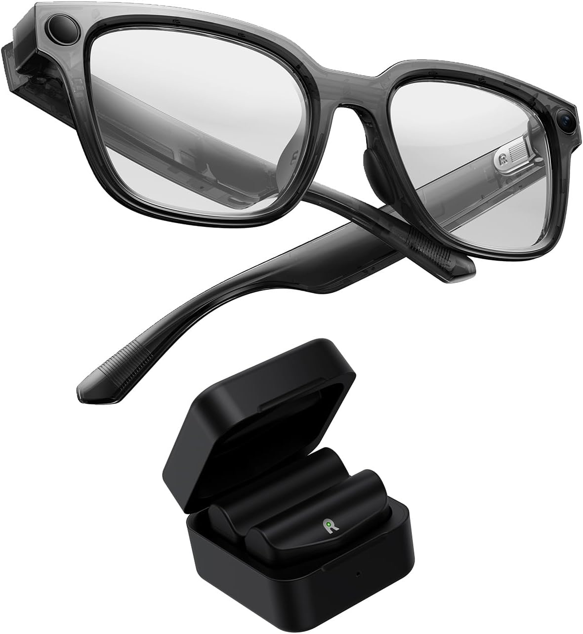 Rokid AI Glasses Style Pack,Smart Audio Glasses with Camera & Power Capsule
