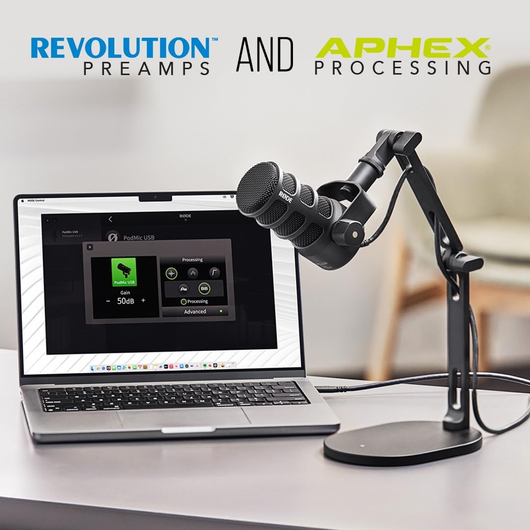 RÃDE PodMic USB Dynamic Broadcast Microphone, XLR + USB-C