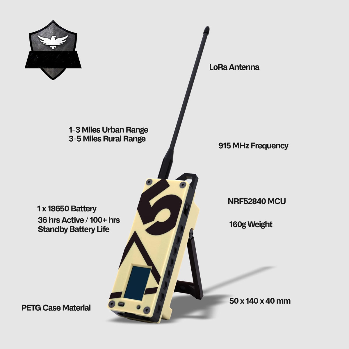 Trekker Delta Off-Grid LoRa GPS Radio, ATAK Meshtastic Communicator