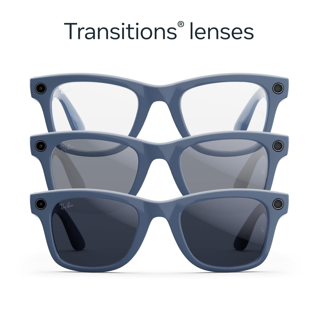 Meta Ray-Ban (Gen 2) Wayfarer Large Smart AI Glasses, Green Lenses