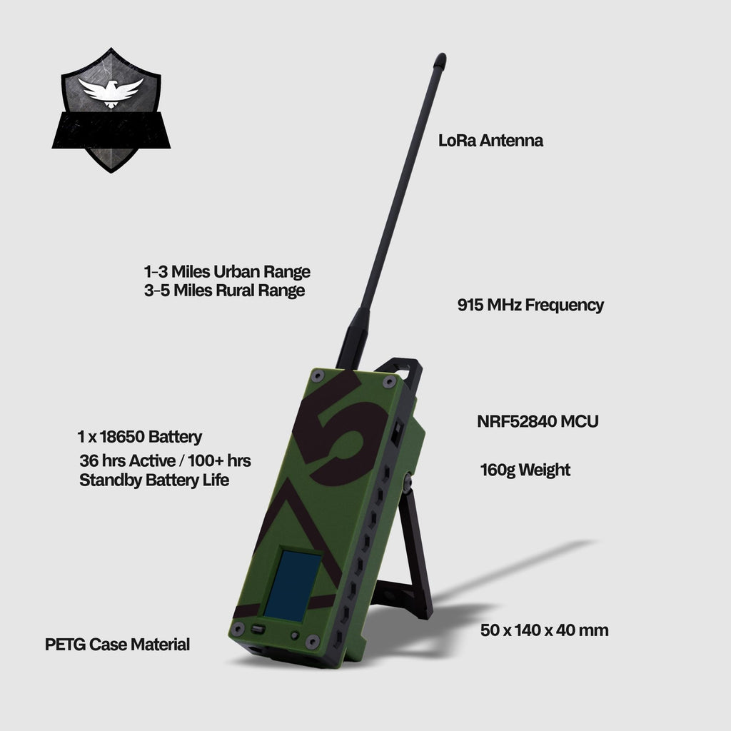 Trekker Delta Off-Grid LoRa GPS Radio, ATAK Meshtastic Communicator