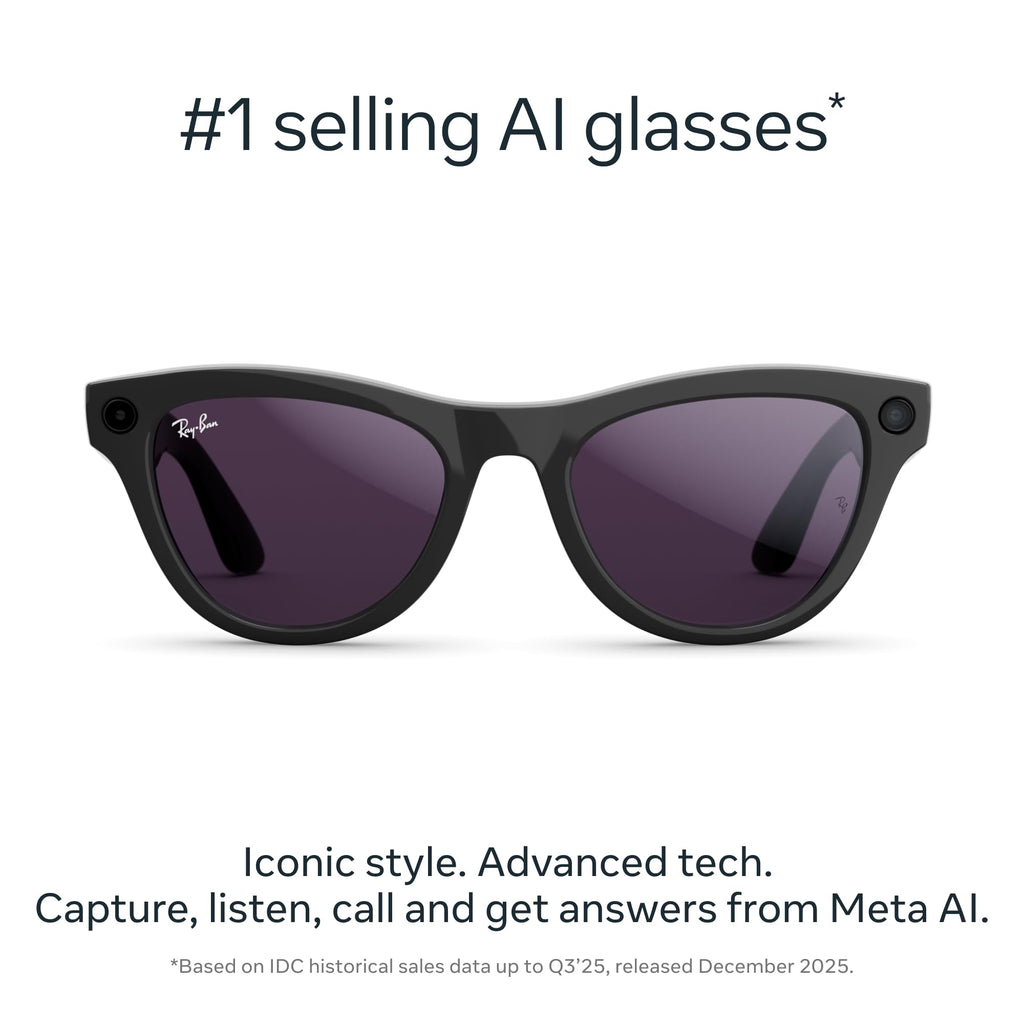 Meta Ray-Ban (Gen 2), Skyler, Shiny Mystic Violet | Smart AI Glasses for Men, Women â 2x Battery Life â 3K Ultra HD â 12 MP Camera, Audio, Video Recording â TransitionsÂ® Amethyst Lenses â Sunglasses