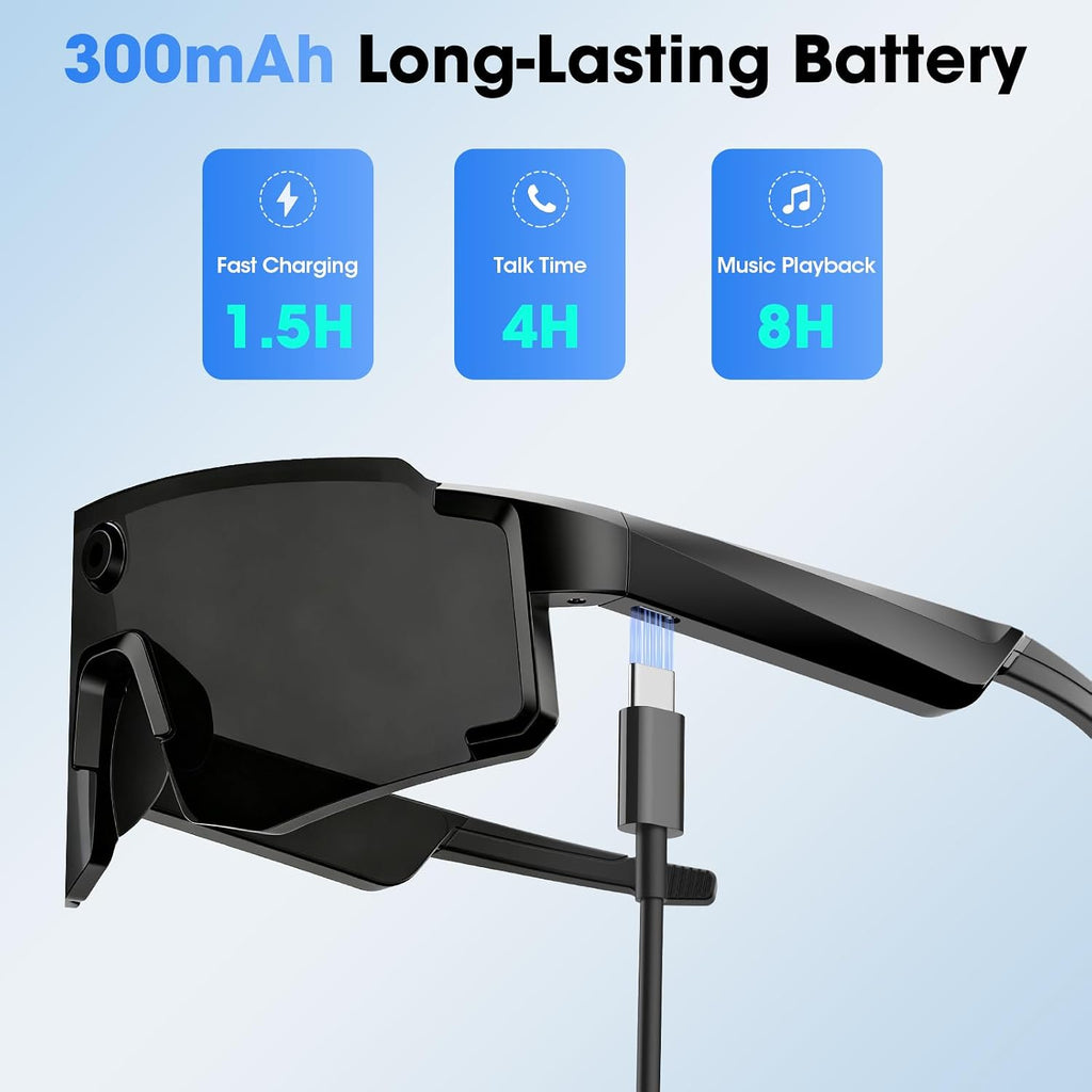 AI Smart Glasses with 32MP Camera, 4K Video Recording for Cycling & Hiking