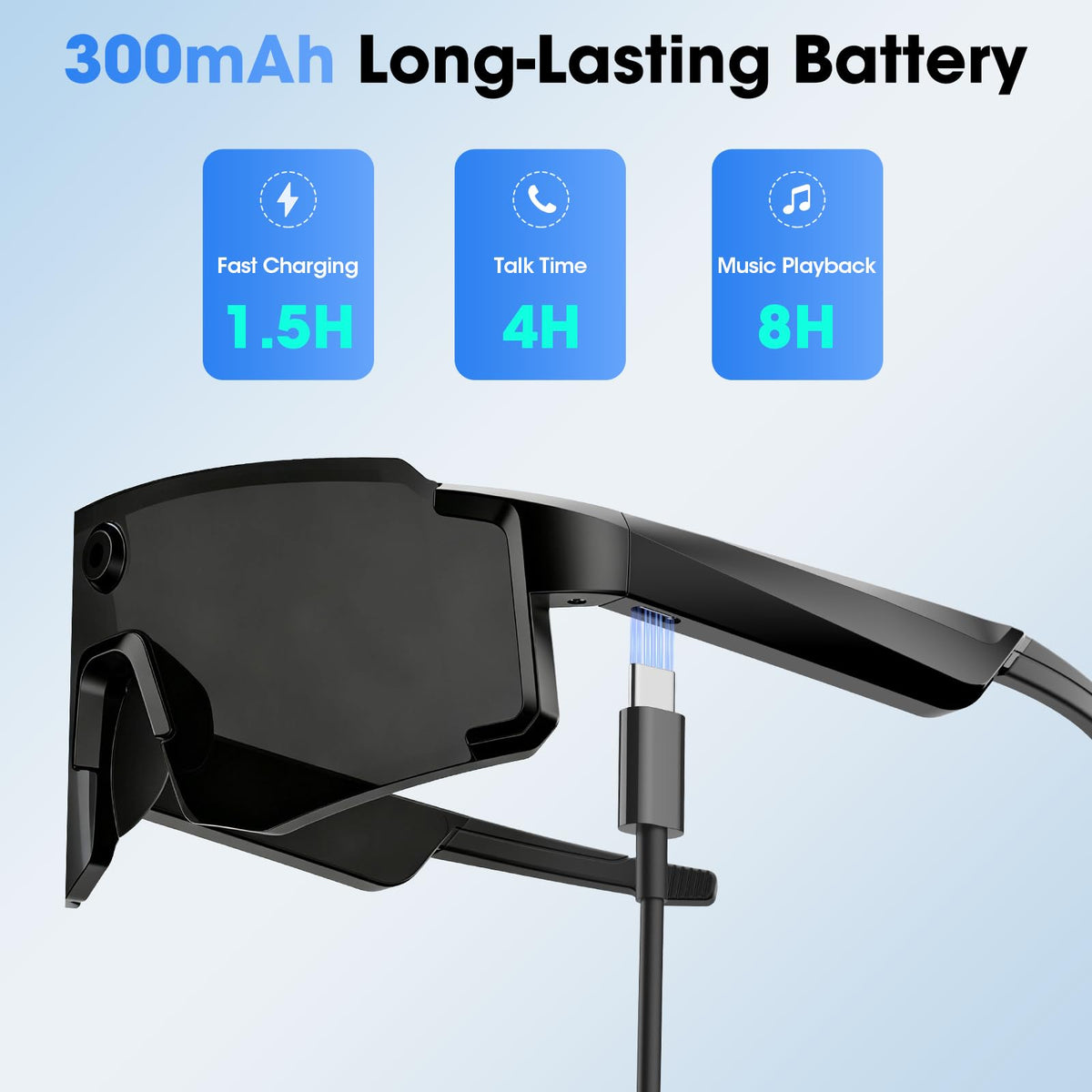 AI Smart Glasses with 32MP Camera, 4K Video Recording for Cycling & Hiking