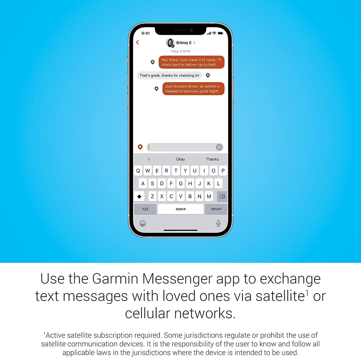 Garmin inReachÂ® Messenger Satellite Communicator, Global Two-Way Messaging