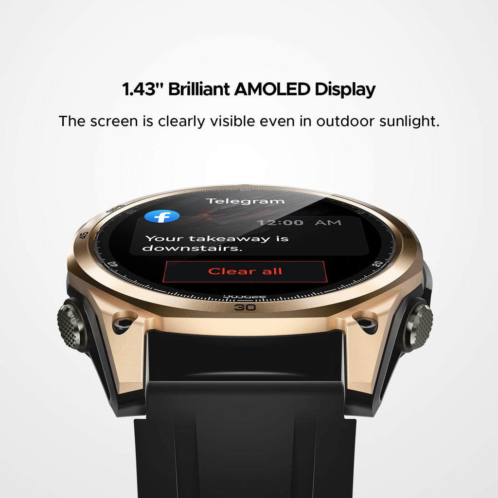 Anywise W1 GPS Smart Watches for Men, 6 Satellite Positioning, 50M Waterproof Fitness Tracker, 1.43'' AI Mens Smart Watch for Android Phone/iphone compatible,Answer/Make Call/12 Days Battery