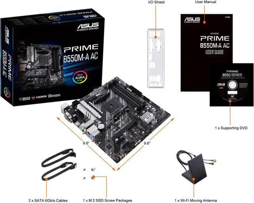 MICRO CENTER AMD 5500 Processor with ASUS TUF Gaming A520M Plus Motherboard