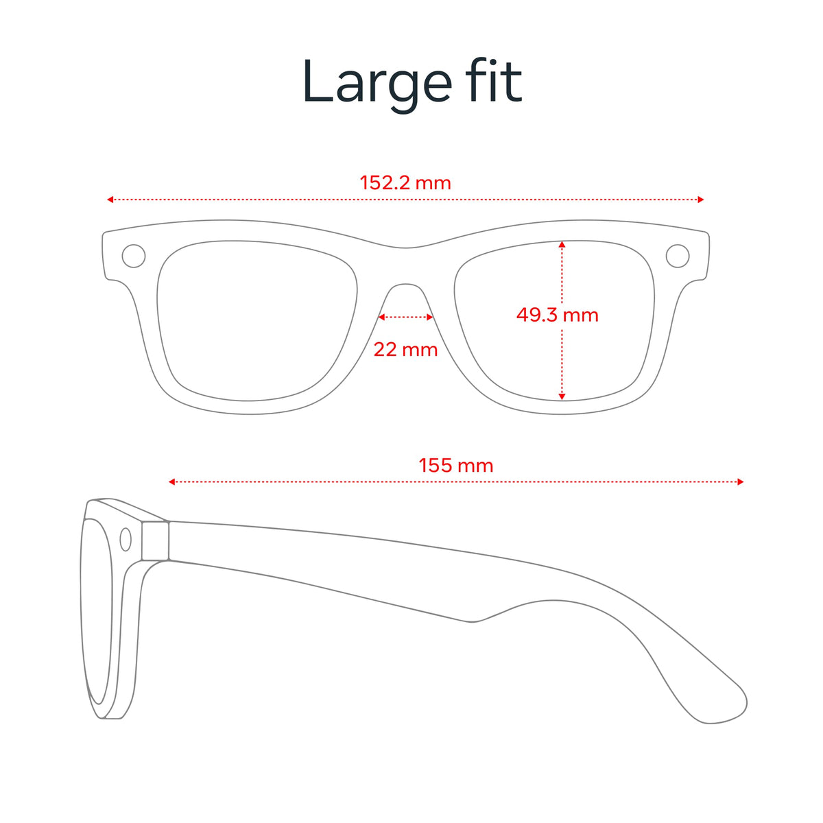 Meta Ray-Ban (Gen 2) Wayfarer Large Smart AI Glasses, Green Lenses