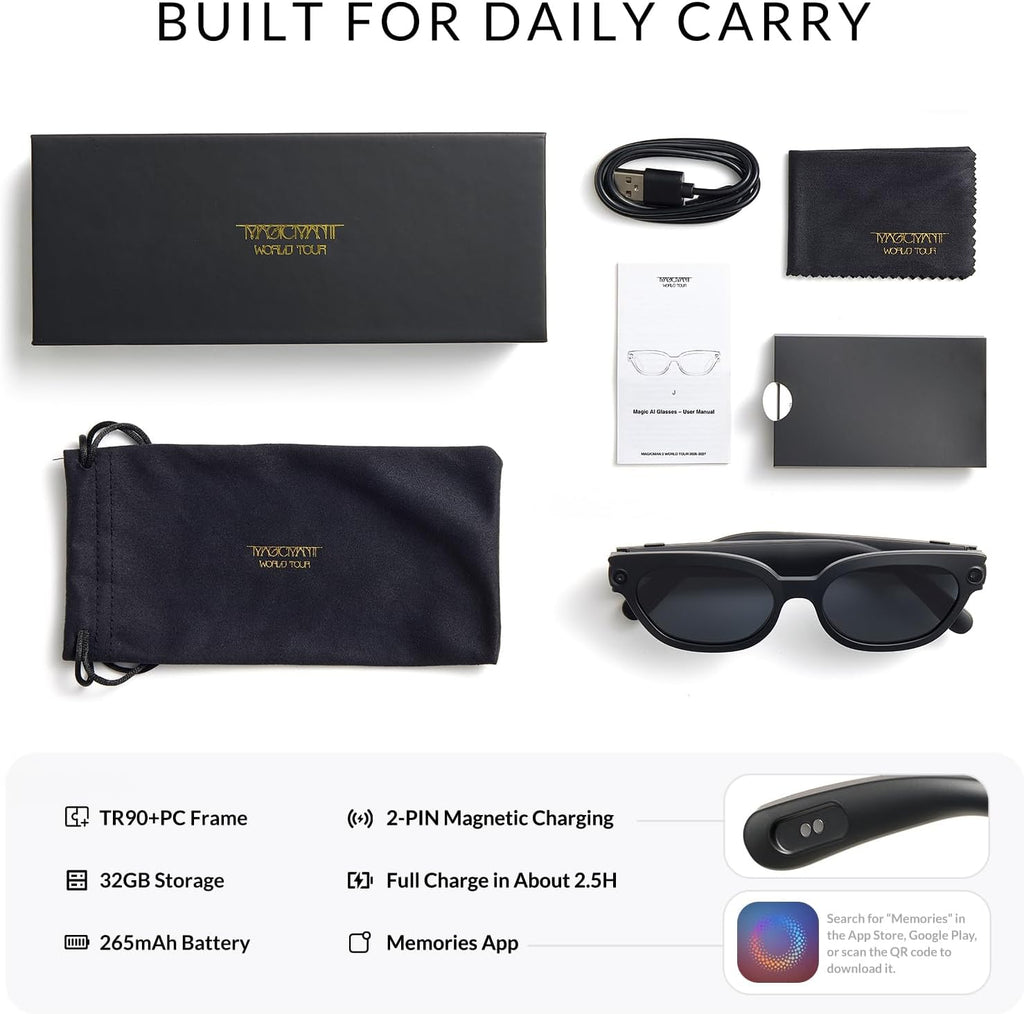 Magic AI Glasses Designed by Jackson Wang, Smart Glasses with 9MP Camera