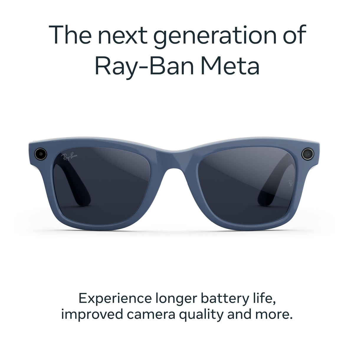 Meta Ray-Ban (Gen 2) Wayfarer Large Smart AI Glasses, Green Lenses