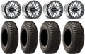 Raceline Ryno Bdlk 14" Mh Wheels 27" BFG KM3 Tires Sportsman 550 850 1000