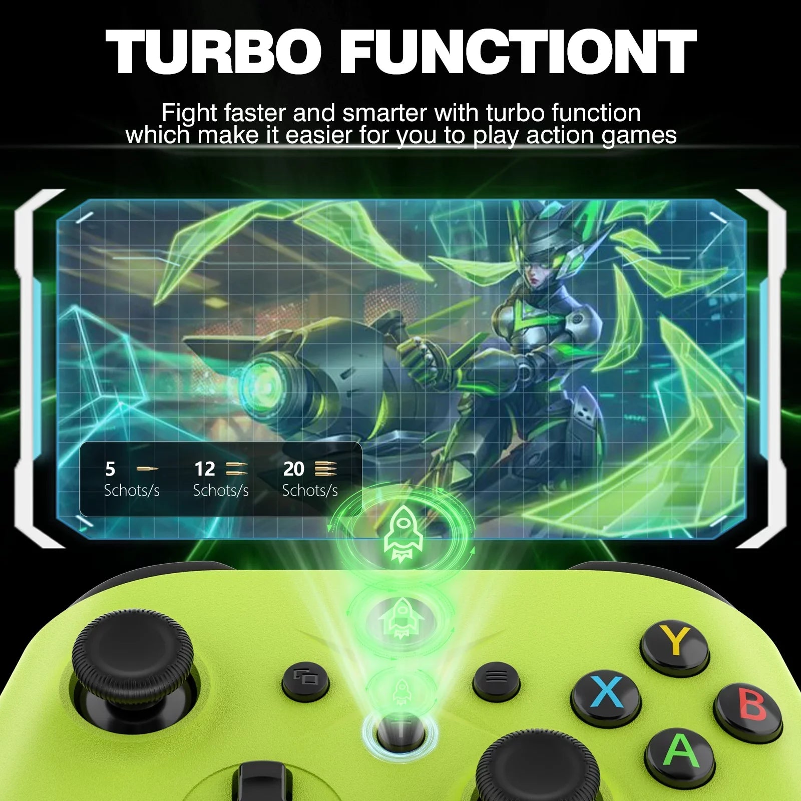 2 Pack Wireless Xbox Controller Xbox One, Xbox One X/S, Xbox Series X/S, Windows PC 10/11 Gamepad with Audio Jack & Volume Button/Turbo/Macro/Motion Control & Rechargeable Battery - Green+Red