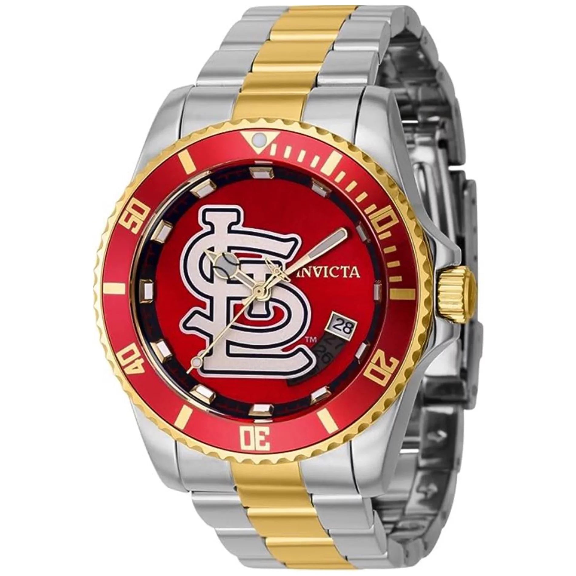 Invicta Men's 42997 MLB Automatic Two Toned Stainless Steel Multifunction Red Dial Watch