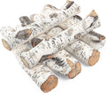 Hisencn Gas Fireplace Logs Set Ceramic White Birch Wood Logs Indoor Inserts Outdoor Firebowl,Fire Pits, Vented, Propane, Gel, Ethanol, Electric, Realistic Fireplace Decoration 6 Pcs
